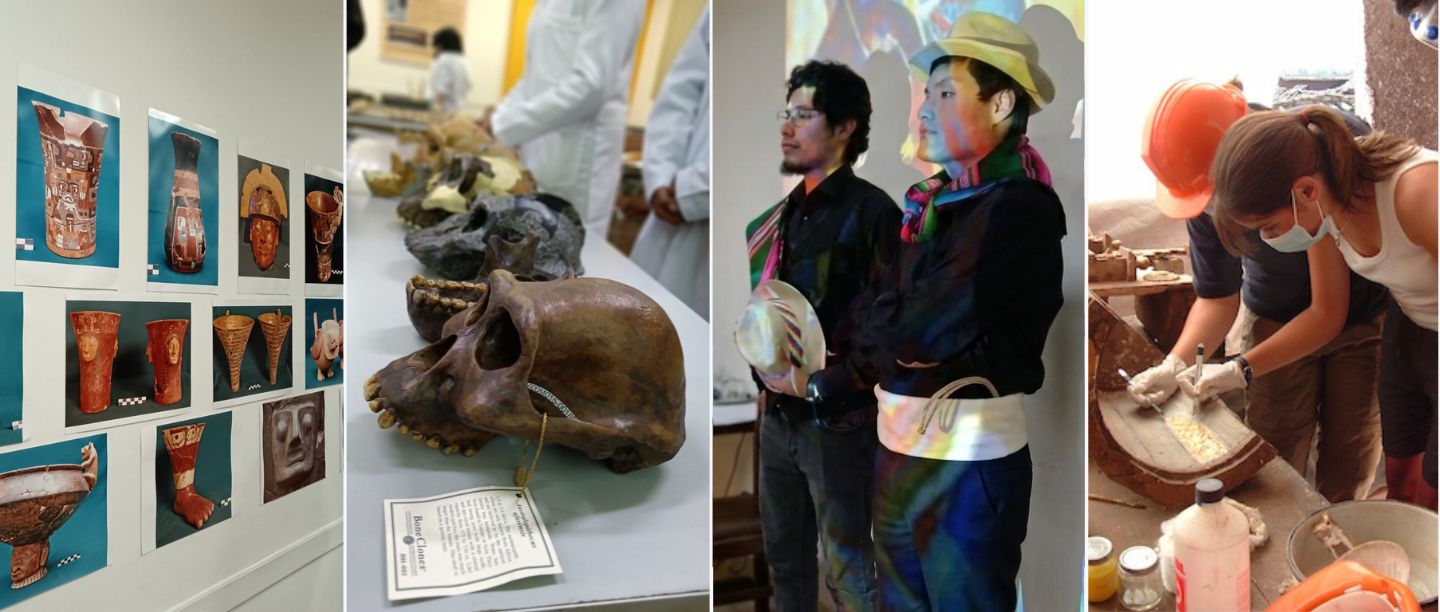 Estudiantes e instalaciones de las Carreras de Antropologia y Arqueologia UMSA en La Paz Bolivia
